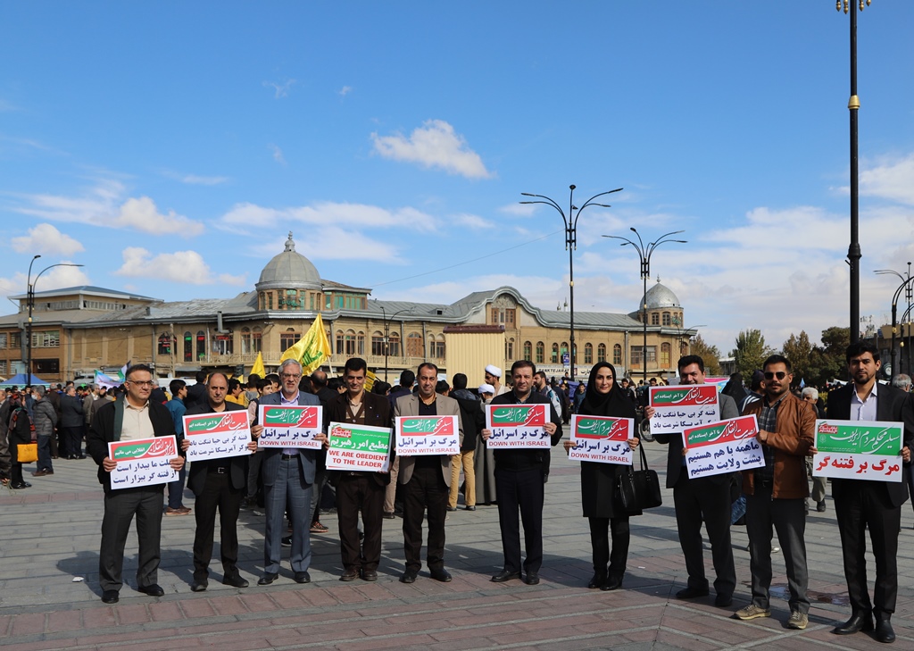حضور کارکنان شرکت توزیع برق استان همدان در راهپیمایی 13 آبان